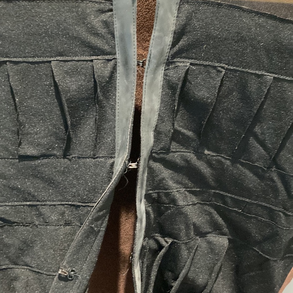 Vintage 90s mesh faux leather and faux suede top - Picture 6 of 6